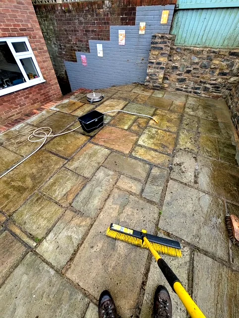 Before Patio Clean Westbury-0n-Trym