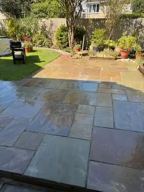 Patio cleaning Bristol after - restored clean patio